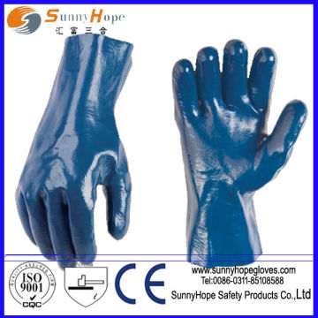 EN388 hand protection nitrile gloves dark blue